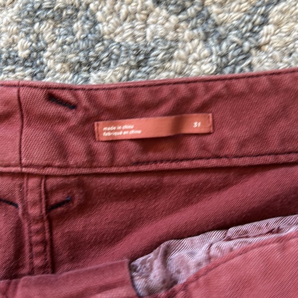 Pilcro Anthropologie maroon khaki pants size 31 - Picture 4 of 10